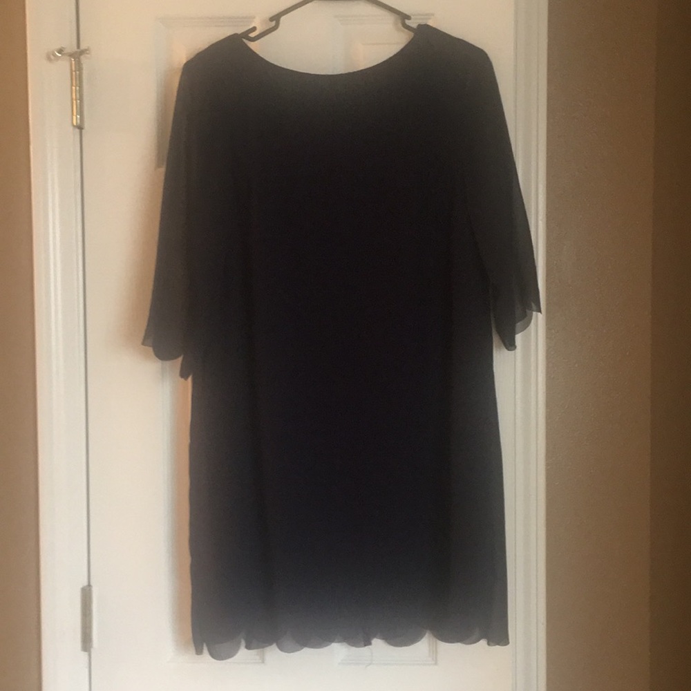 Navy Scalloped dress